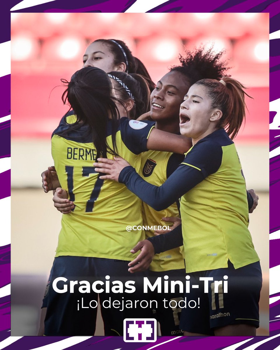 Triplete593's tweet photo. #Sudamericano┃ Tri Femenina sub-20⚽🇪🇨
Nuestra @latriecu femenina Sub-20 🇪🇨 se despide del Sudamericano al caer 3-1 frente a la Selección de Uruguay 🇺🇾.
¡Gracias Selección lo dejaron todo en este Sudamericano, las apoyamos siempre! 🇪🇨💜
📷: @conmebol
#triplete593 https://t.co/PUHmmeErI3