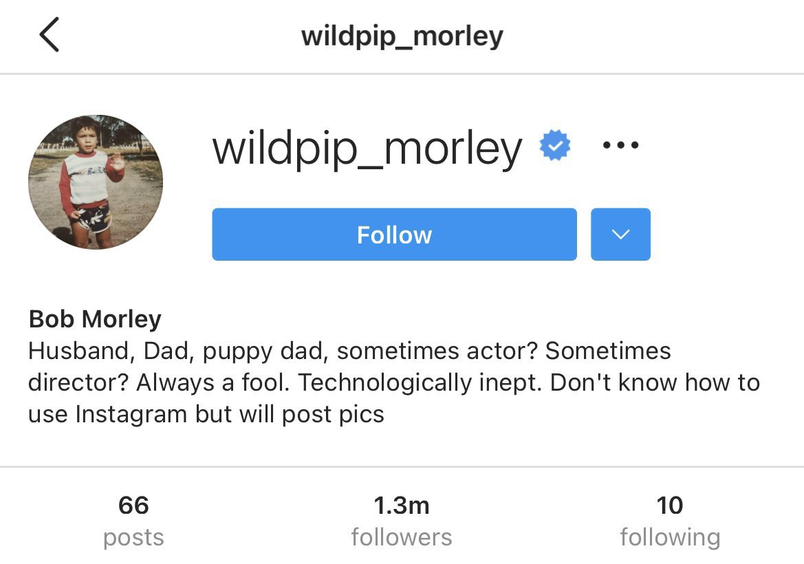 morley_updates's tweet photo. 📲| IG | Bob has just updated his Instagram bio to include “Dad” and “Always a fool”. #bobmorley https://t.co/HhDMwGEsrV