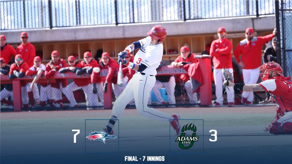 MSUDenverBSB's tweet photo. FINAL | #MSUDenver 7, Adams State 3

⚾️ @BillRalston15: 2-for-4, 3 RBIs, 2 2Bs
⚾️ @Caleb_Albaugh_: 3-for-4, 2 RBIs, 1 HR🚀
⚾️ @tannergarner4: 1-for-3, 1 RBI
⚾️ Cody Schultz: 2-for-3

Catch ya tomorrow for one more 😈

#GetRowdy🔴🔵 https://t.co/88gTcazycy