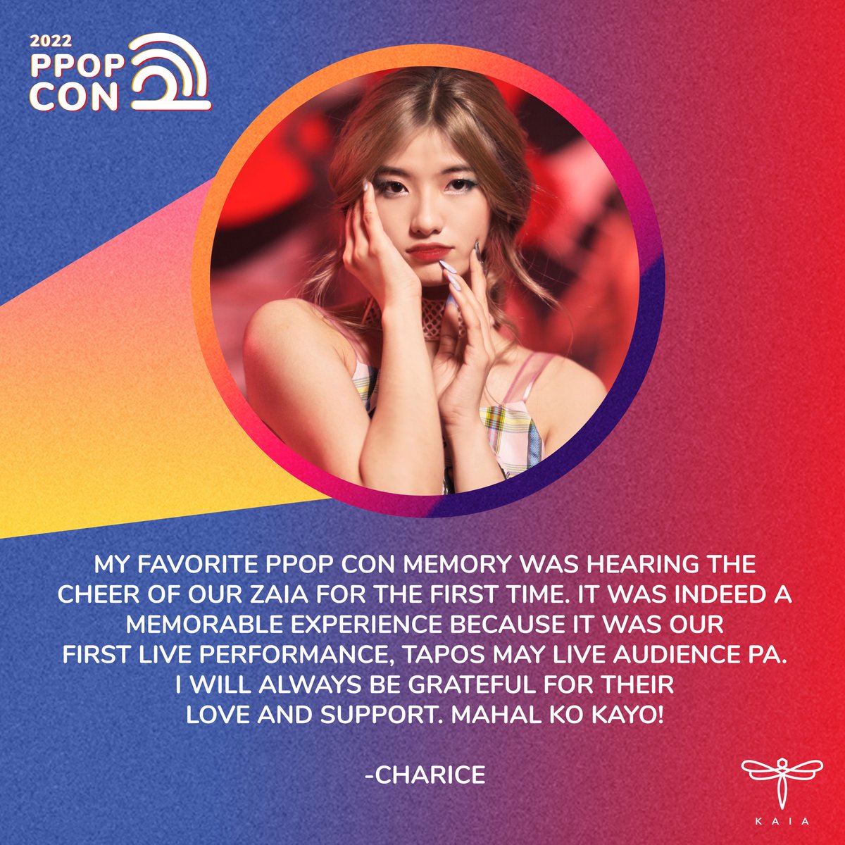 KAIAOfficialPH's tweet photo. [PPOP CON 2022]

Check out Charice’s favorite PPOPCON memory! 🍒

What’s yours, ZAIA?

KAIA PPOPCON MEMORIES
#KAIAonPPOPCON #KAIA_CHARICE #KAIA https://t.co/7LT9ulIgrk