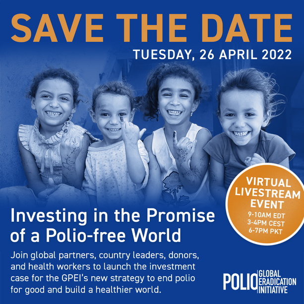 99% of the world now lives in polio-free countries. The finish line for #polio eradication is in sight
 
Join the Global Polio Eradication Initiative to learn about the support needed to deliver on our promise to #EndPolio by 2026

Register now: bit.ly/3Ka8Fea
🗓️26 April