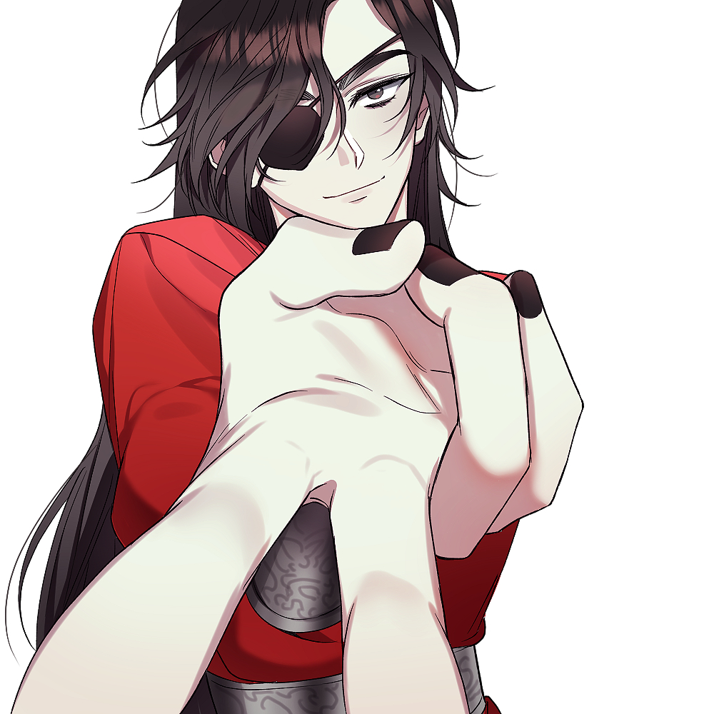 eyepatch long hair male focus emphasis lines 1boy closed eyes black hair  illustration images