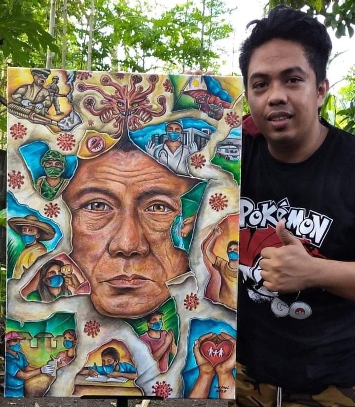 DanPaulPMC's tweet photo. " Filipino as One "
Painting poster covid 
Acrylic on canvas
I am deaf artist

I'm open commission painting ( made to order) 
You can DM me for details..
#commissionartwork #artist
#commissionartist #postermaking
#commissionsopen2022 
#paintingart #art #commissionopen https://t.co/cajtSHscwE
