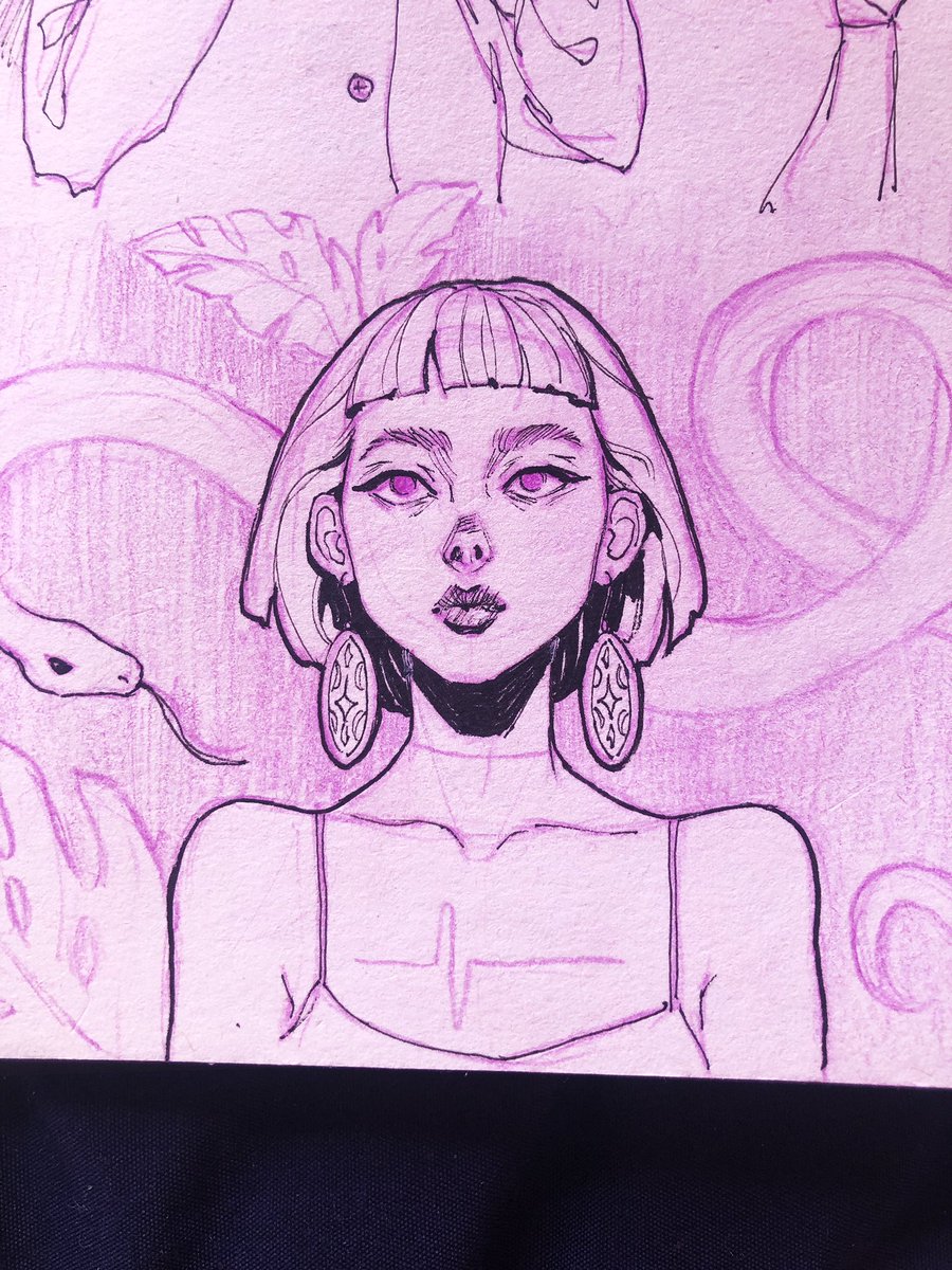 Tpiola_art's tweet photo. Little sketch I did when brainstorming ideas for a tattoo 🐍
(Sorry for not posting here, life is overwhelming 😓) https://t.co/HL6Ljr2Gvw