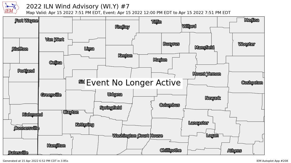 Ohio Weather Network on Twitter "ILN cancels Wind Advisory for