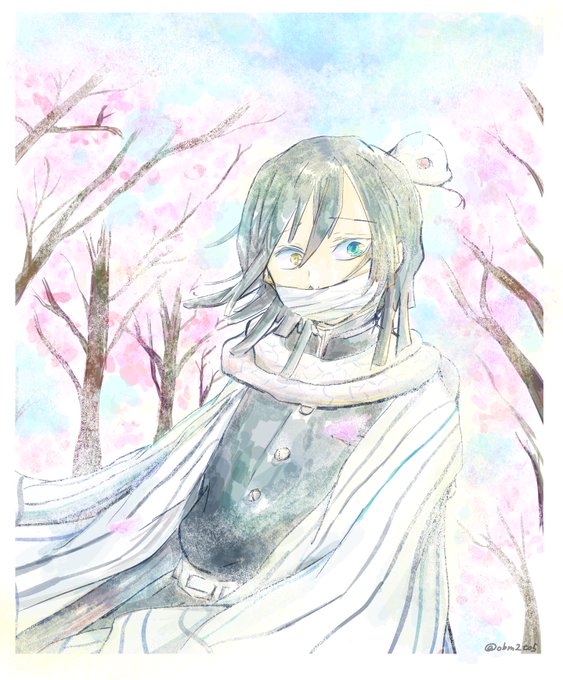 ちなさんがTwitterに投稿した伊黒小芭内(鬼滅の刃)のイラスト。