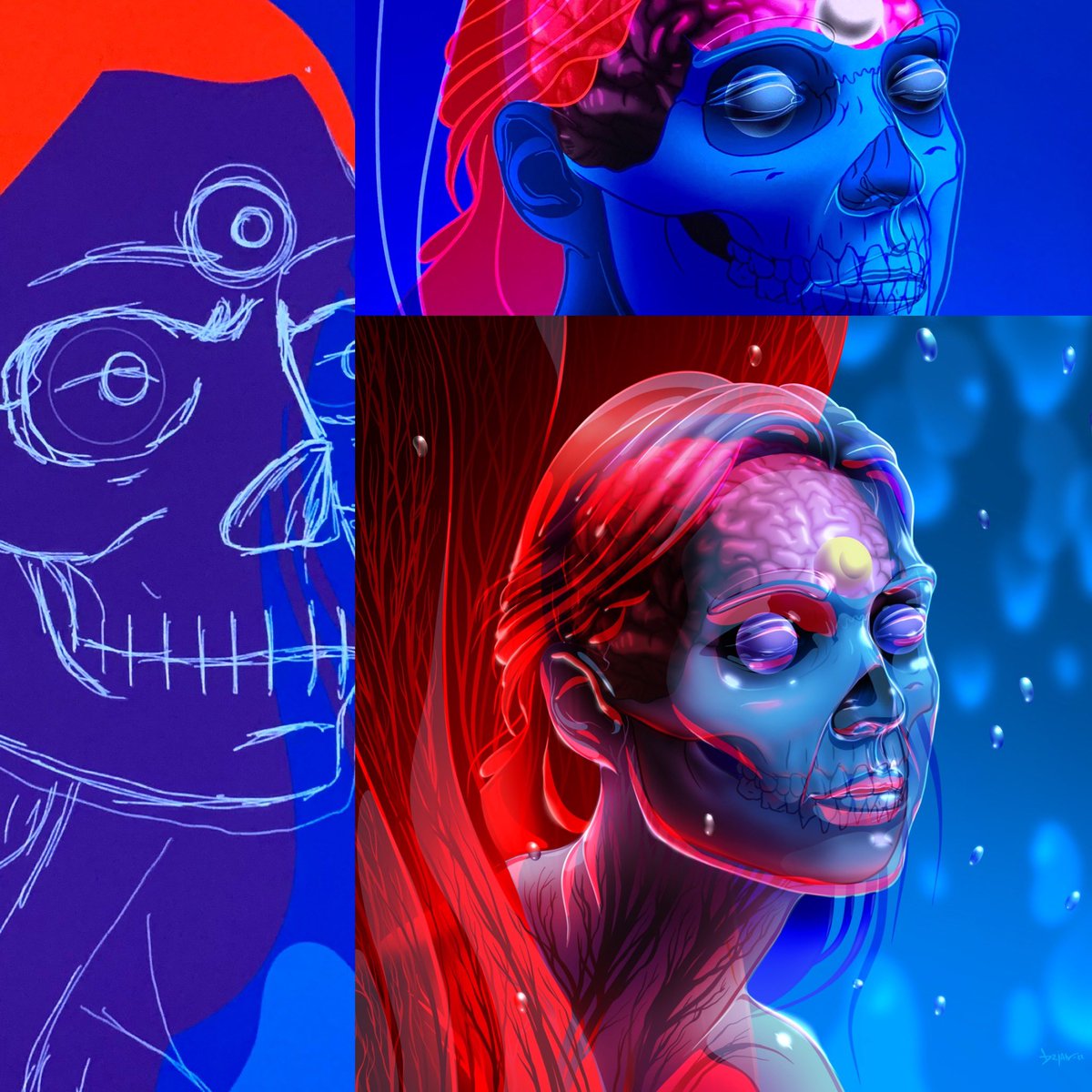 ooo000ooo's tweet photo. A work in progress #illustration #nftart #visionaryart #Procreate https://t.co/ngNuIz41mP