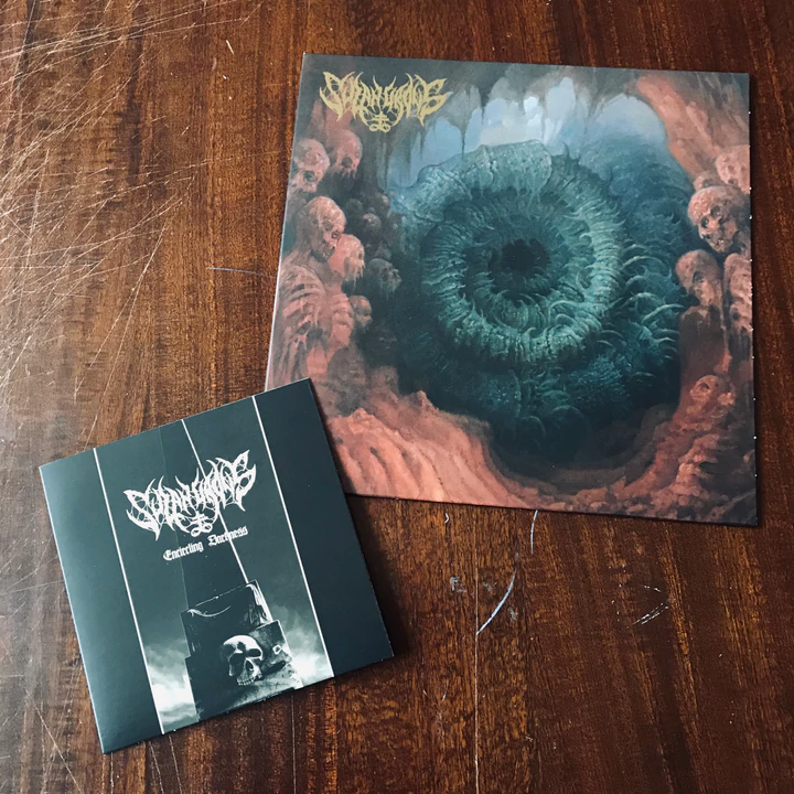 MeteorGem's tweet photo. METEOR FEATURE:
SULPHUROUS
Evil and despairing death metal coming out of Denmark.
(FFO: Incantation, Dead Congregation, Hyperdontia)
https://t.co/B58MJaGBma
#sulphurous #incantation #deadcongregation #hyperdontia #deathmetal #deathmetalvinyl #mesacounojo #darkdescent #metal https://t.co/0yMsZTbH3h