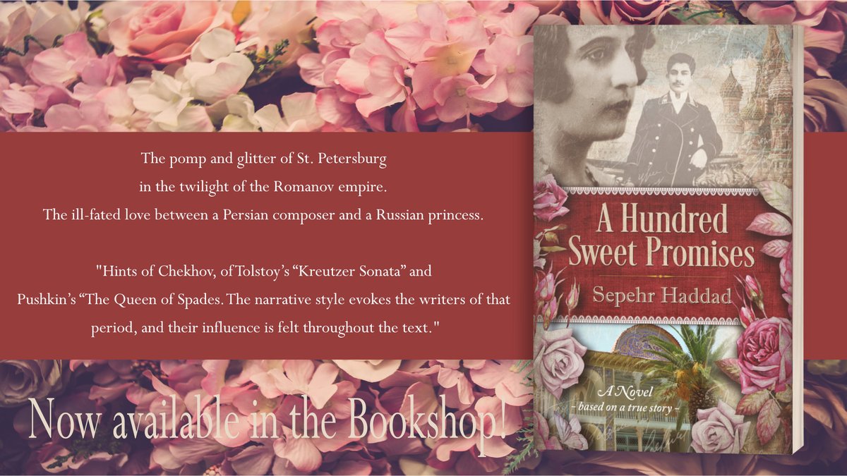 histficcompany's tweet photo. Featured Book at HFC - "A Hundred Sweet Promises" by Sepehr Haddad - buy here: https://t.co/uvcs2Hp38d #BookTwitter #bookstagram #Russianprincess #Romanov #Persiancomposer #HistoricalRomance https://t.co/5QISgD1W9l