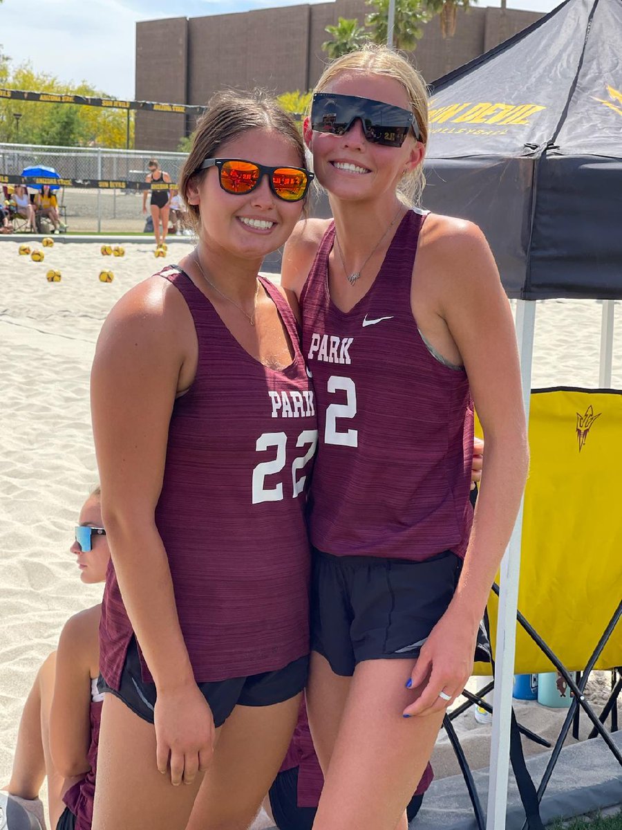 Coach Annika (class of '21 and current indoor and beach coach for Wildcats) shines in her season finale. Annika and her partner were the only pair for Park University to take down DI ASU in their match today. #STUD #Proud