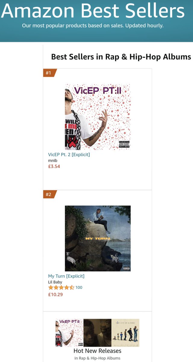 OfficialMNIB's tweet photo. 24 HOURS LATER❗
.
#1 Best Seller In Rap & Hip Hop.
#1 Hot New Releases In Rap & Hip Hop.
#2 Movers & Shakers In ALL GENRES.
#8 Hot New Releases In ALL GENRES.
#10 Best Seller In ALL GENRES.
.
Help us get that #1 in ALL GENRES:
.
https://t.co/jJLyWaCgFO
.
#VicEP PT: II / #HipHop https://t.co/fZxAp4jt5p