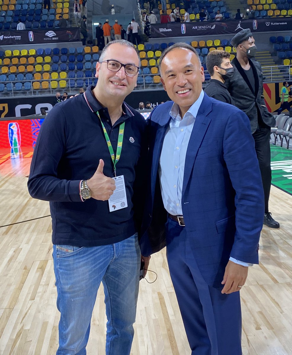 Garodjig's tweet photo. With the big boss NBA Deputy Commissioner Mark Tatum #NBA #NBAAfrica #Egypt #EventsPlusEgypt @theBAL https://t.co/4mAzfBIJq5