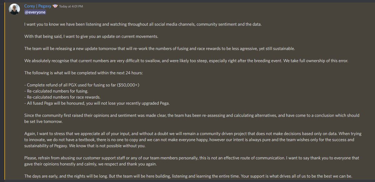 TG2pegaxy's tweet photo. We are being heard.  It is so huge that we are being heard.

I hope the new update brings positive change in sentiment across the pega community.

@RealCoreyWilton @KenPegaxy #Pegaxy https://t.co/rfOJMqpuTA