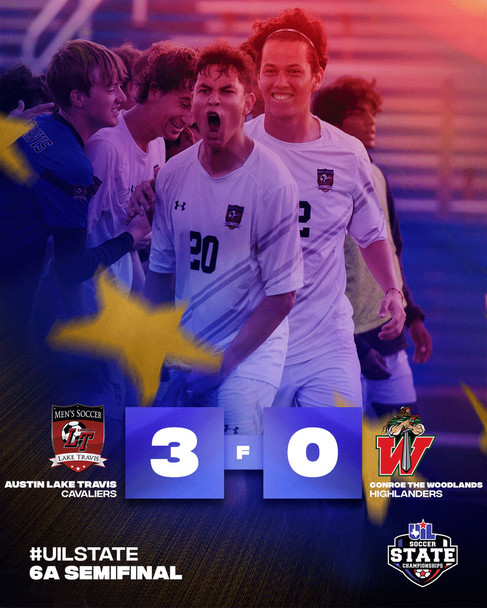 #UILState Soccer Boys 6A Semifinal
FINAL SCORE:

<a href="/LTBoysSoccer/">Lake Travis High School Men's Soccer</a> 3️⃣
<a href="/TWHSMensSoccer/">Highlander Soccer</a> 0️⃣

Box Score ➡️ bit.ly/3xscOGR