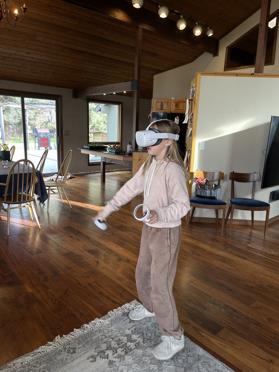wdbetts's tweet photo. Three hours into the new Oculus Quest 2 and I already need a second one. https://t.co/mEuO2LkoHE