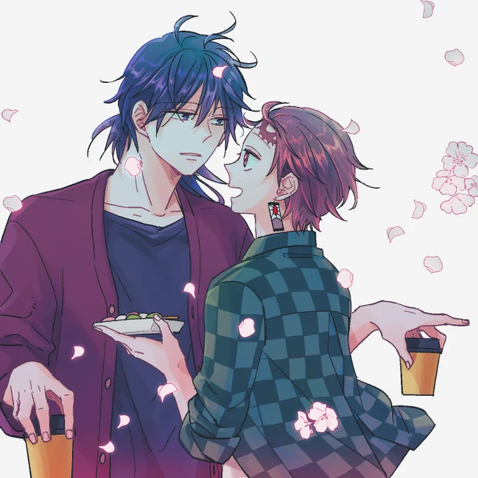 お花見デートしてた🌊🎴 