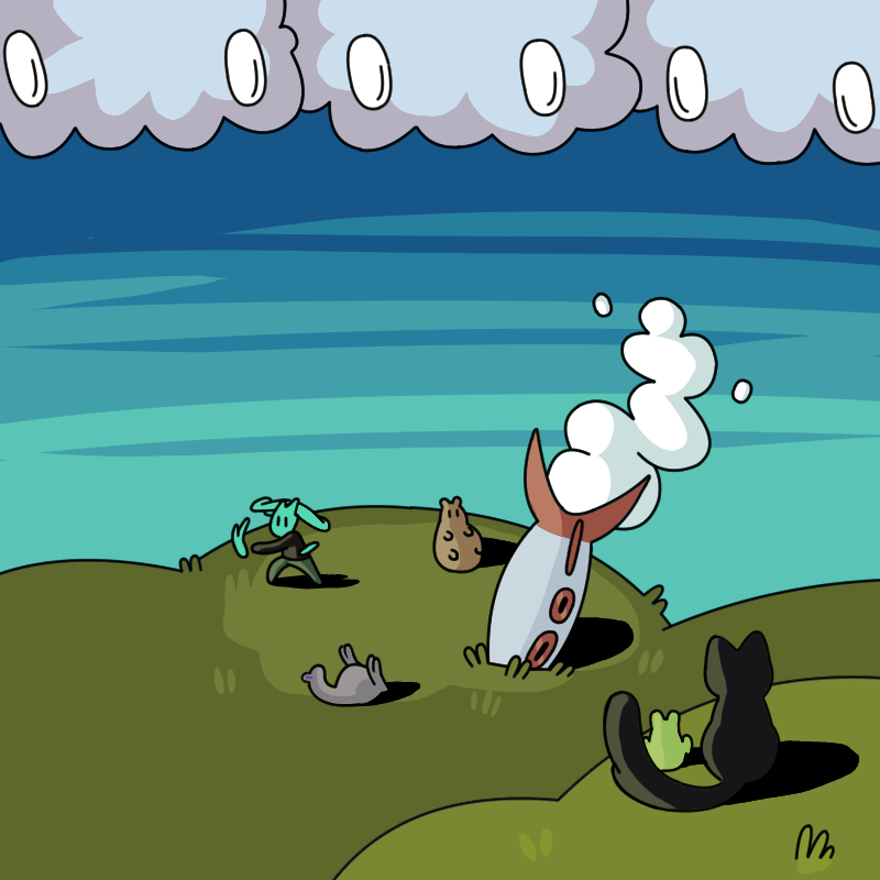 Chapter 1: The Crash (Part 1)
The Antoon’s watch as a mysterious object enters their world from the heavens. Ace, one of the Tooniverse guardians is ready for whatever's to come. What happens next? What comes out of the rocket they ask? 
Stay tooned…