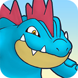 dileganda's tweet photo. if the mystery dungeon portraits are to be believed the totodile line's resting face is a smile, look at these happy fellas https://t.co/jTlZBcrDej