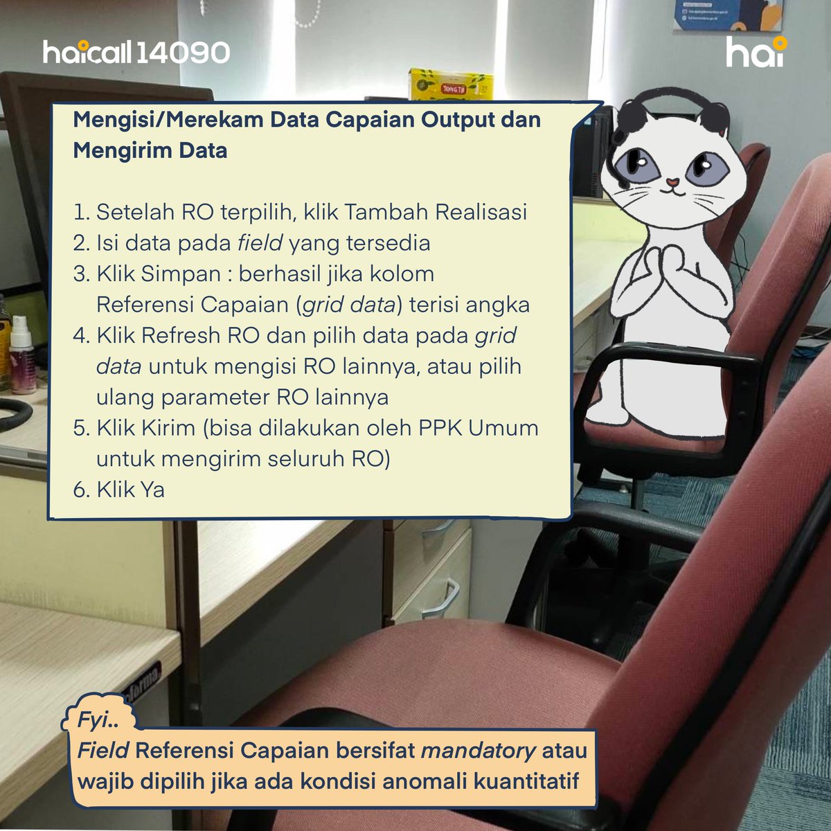 haiDJPb's tweet photo. Jika ada pertanyaan seputar pengisiannya jangan ragu hntuk colek MinHAI ya.
Selamat berakhir pekan #TemanHAI

#CapaianOutput
#IKPA
#DJPbHAnDAL https://t.co/GoDgNiCI3U