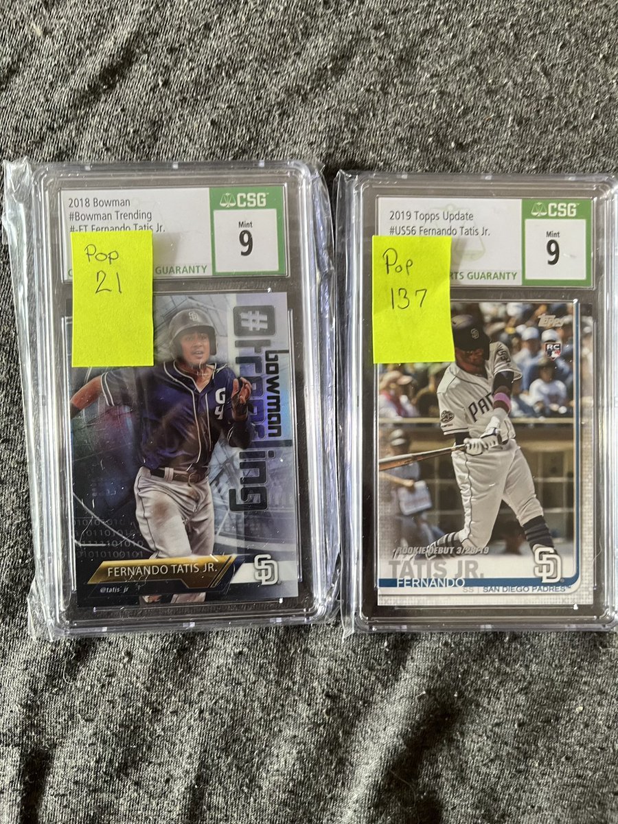 ValleyVlgCards's tweet photo. 4/15-17 #LotsOfDeals

Lot 7: Fernando Tatis Jr CSG 9 Lot w/ Bowman Trending and Rookie Debut

Lot: $25 or $15ea https://t.co/EpcDGMx8MU