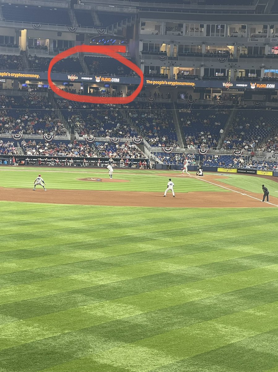 I’m at the Phillies Vs. Marlins game in Miami and this is what I see!! I see you <a href="/RealFlokiInu/">Floki</a>! <a href="/EthFloki/">ETH FLOKI</a> is pumping and will soon be showing how much they can contribute to this awesome token! #FLOKI - The leaders is spreading awareness and charity!