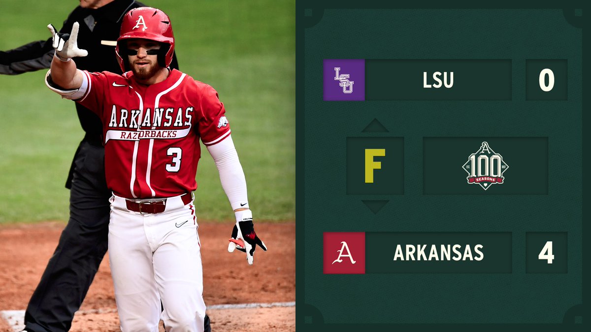 RazorbackBSB's tweet photo. HOGS WIN! SERIES SECURED! https://t.co/596dGBlQFN