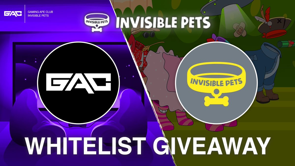 GACWhitelist's tweet photo. A community driven project centered around their love for animals 🐕

Giving away 3 WL spot for @InvisiblePetNFT 

To enter:
1⃣ Follow @GACWhitelist, @GamingApeClub &amp; @InvisiblePetNFT 
2⃣ Tag three friends
3⃣ Like &amp; RT this post

24 hours - good luck! https://t.co/UExLCj94sL
