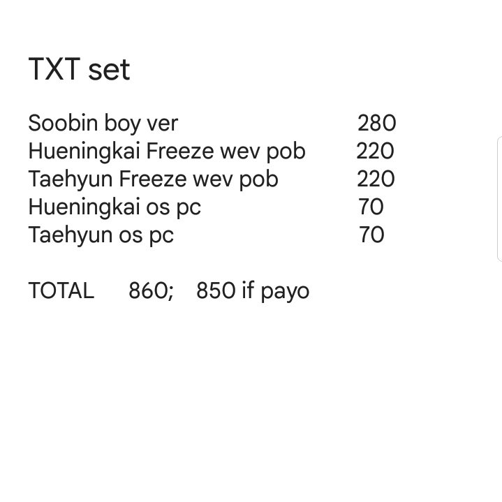 hoonwoncart's tweet photo. wts lfb ph

TXT set  ₱850
 - prio payo
 - onhand, ready to ship
 - mint condi
 - see photo for pbd

txt pc photocard the chaos chapter freeze soobin boy taehyun hueningkai weverse pob os pc https://t.co/NSxjdSZj8z