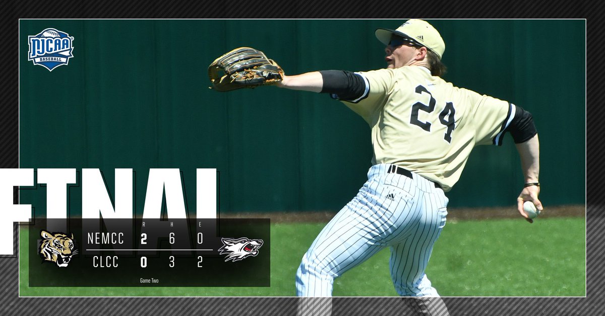 BSB | FINAL (G2): Northeast 2, Co-Lin 0. Shawn Dalton Weatherbee’s HR was the difference for <a href="/NEMCCBASEBALL/">Northeast Baseball</a> as Colby Holcombe delivered another brilliant effort with a NEW career-high of 1️⃣5️⃣ strikeouts!!

#NEMCC plays Holmes on Monday in a pair of makeup games!

🐯 #TigerPower