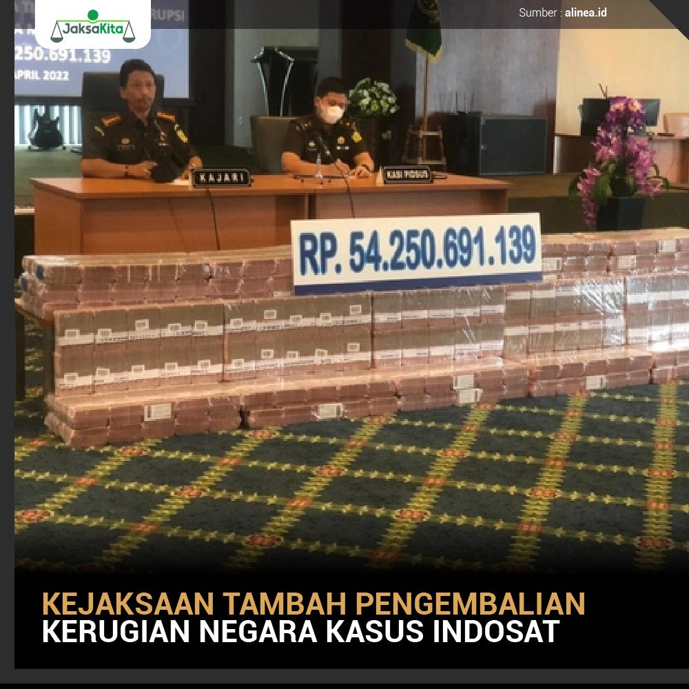 Tim Jaksa Eksekutor Kejagung dan Kejari Jakarta Selatan kembali melakukan penyelamatan kerugian negara sebesar Rp54,2 M. Uang tsb berasal dari pengembalian uang pengganti dalam perkara tindak pidana korupsi PT Indosat Mega Media (IM2). Sblmnya Rp253 M.

alinea.id/nasional/kejak…
