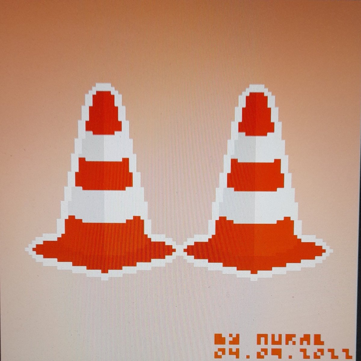 nuralsblog's tweet photo. Two traffic cones.
#TrafficCone #art #pixelart #dailydrawingchallenge #recreatedversion #NuralsBlog https://t.co/En82cs4YfP