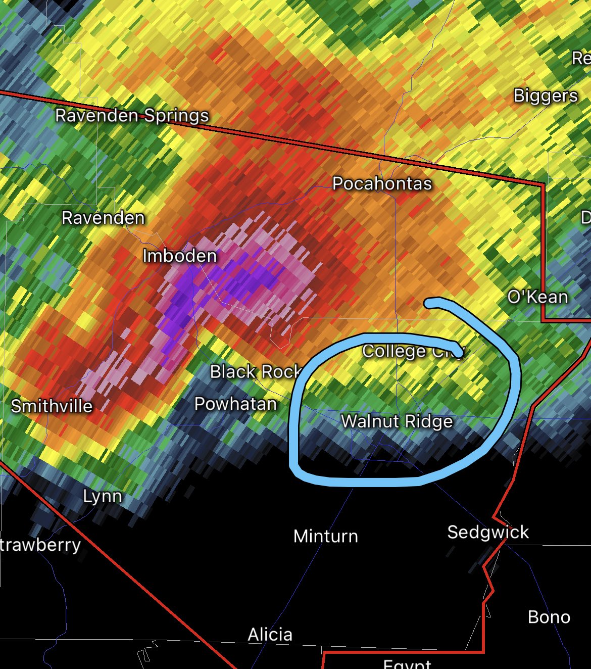 Reed Timmer, PhD on Twitter "WALNUT RIDGE, AR! Take cover immediately
