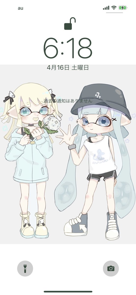 ロック画面のtwitterイラスト検索結果