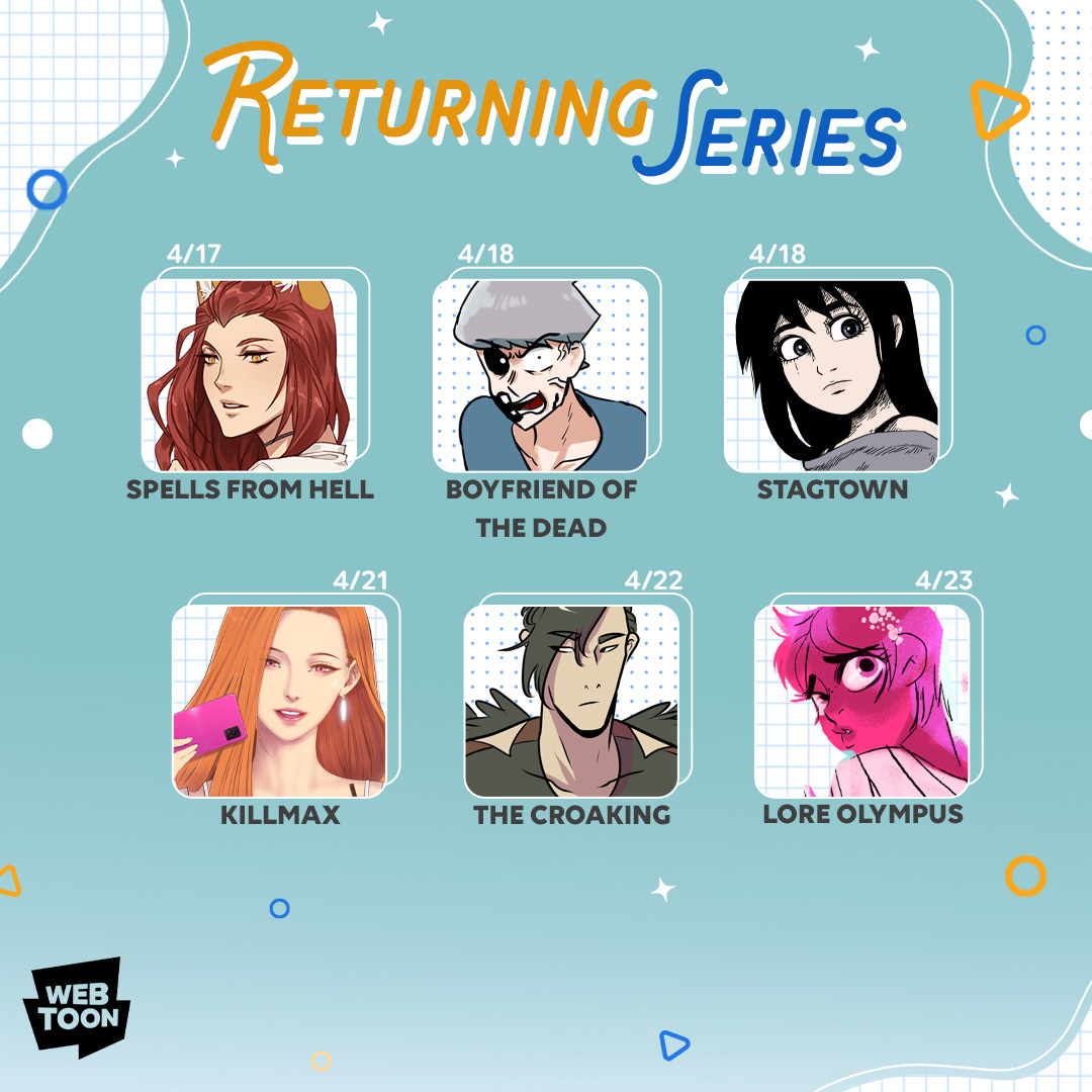 webtoonofficial's tweet photo. π± <- your reaction
Head over to #WEBTOON to see what happens next in your favorite series! Let us know which series you're reading to snag those Free Coins? π
#SpellsFromHell #BoyfriendOfTheDead #Stagtown #Killmax #TheCroaking #LoreOlympus https://t.co/5eyj9Vp9uc