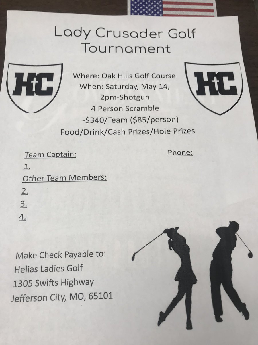 Ladysadergolf's tweet image. Sign up to play in our Lady Crusader Scramble Tournament! Ages college and up.