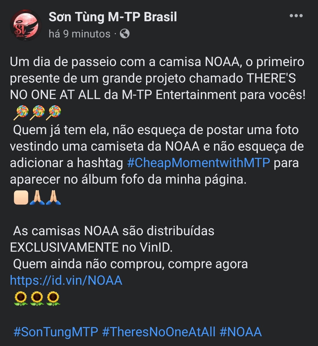 SonTungBR's tweet photo. [INFO] Atualização do @sontungmtp777 no IG, FB e TikTok.

Confira a tradução abaixo.

#VPop #SonTungMTP #ThereIsNoOneAtAll https://t.co/QTKHhOfkp8