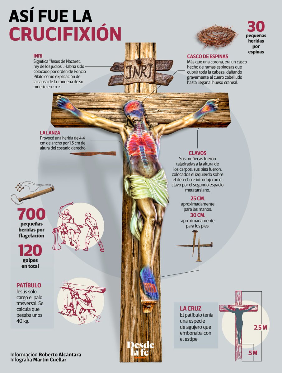 DesdeLaFeMx's tweet photo. #SabíasQue Todo lo que los investigadores han descubierto en la Sábana Santa coincide con la descripción que hacen los Evangelistas sobre la crucifixión a Jesús. https://t.co/cjiwXMSz1J