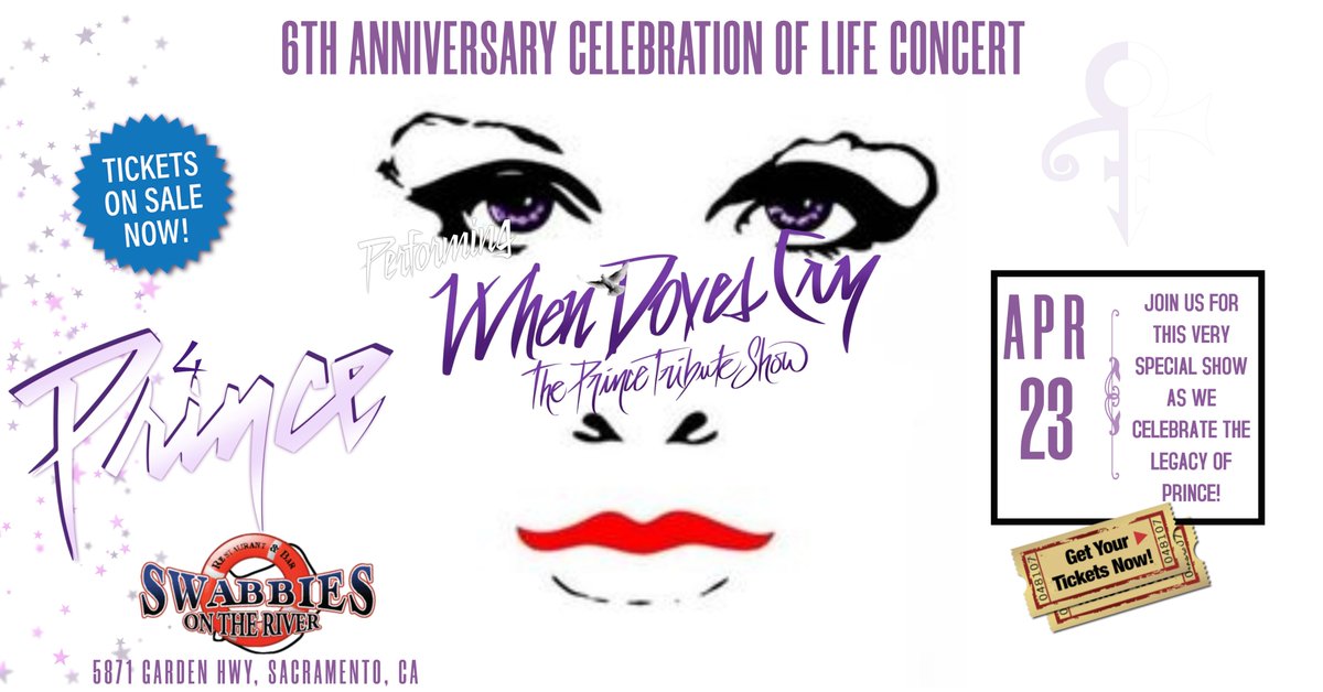 WDCPrinceTrib's tweet photo. A Very special show Saturday April 23rd at the wildly popular @Swabbies in Sacramento, CA!

Tickets are on Sale Now.

Ticket link:
https://t.co/Ds3WwKVpC1

@Sacramento365 https://t.co/FbdMGgc0Sf