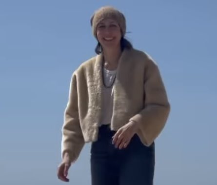 beanie on a beach <3