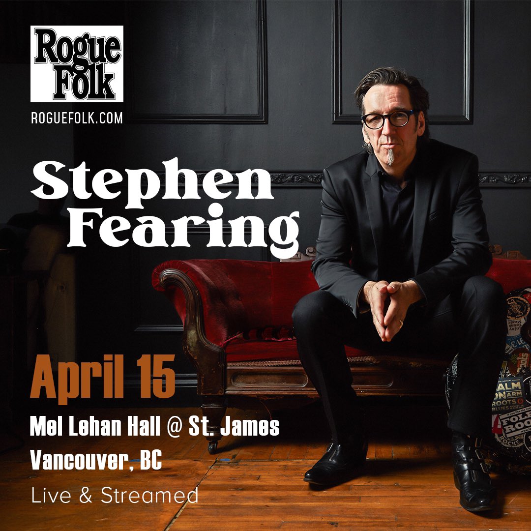 We’re super excited to be streamin’ <a href="/StephenFearing/">Stephen m.Fearing</a> on stage tonight in #Vancouver presented by @RogueFolk. 🎶 Thx to <a href="/creativebcs/">Creative BC</a> #amplifybc for supporting #HubcastMedia.