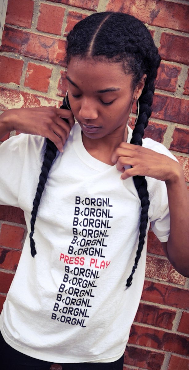 <B.ORGNL> 
PRESS PLAY shirt is returning this summer. one of our best sellers.
#queens 
#femaleMCs #hiphop #cypher
#musicpromo #fashion #ootd #hiphopfashion #music #fashionista #styleinspo #styleblogger #styleinspiration #womenempowerment
#tiktok #fyp #musicpromo #explorepage