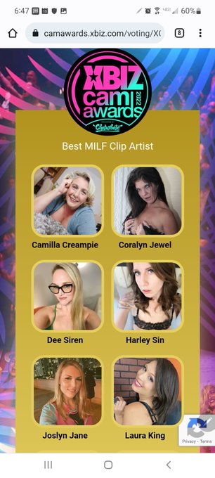 Thank you @XBIZ #honored. #fans please #vote and thank you so much 🙏🙏🙏 #bestmilfclipartist
I just rocked