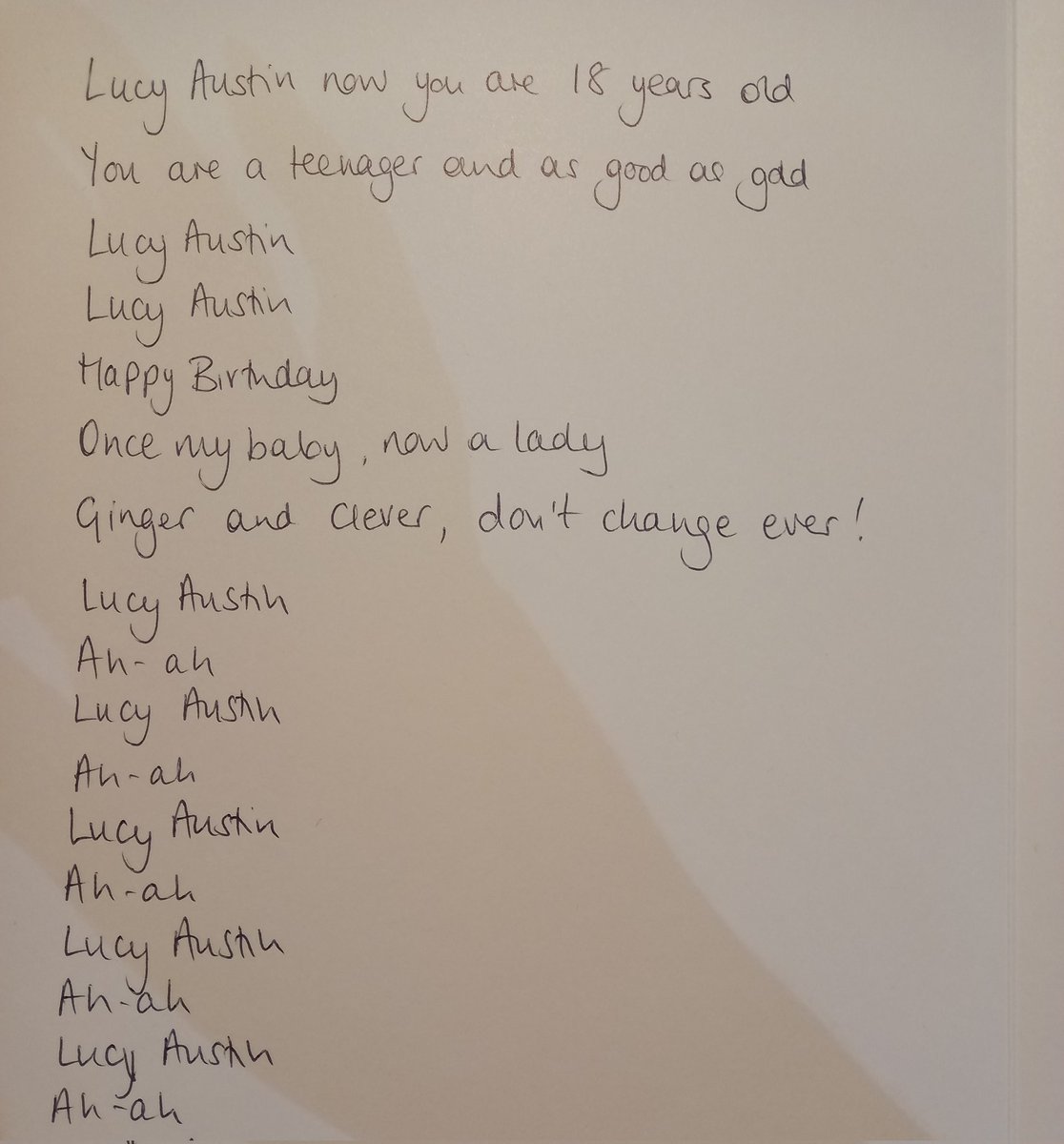 Austin_AliM's tweet photo. Happy 18th birthday to my very own Wilderperson.  Love you honey xx #Lucymusicyork #TaikaWaititi #JulianDennison https://t.co/V44L9dU6Vi