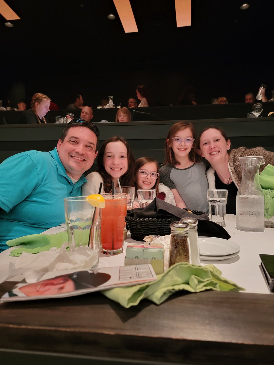 What do you do for your theatre loving/stage manager 13yo's birthday?  You go to <a href="/NewTheatreKC/">New Theatre & Restaurant</a> to see The Play That Goes Wrong. A great evening celebrating the kid that made me a dad!  This show is very funny you should come see it! #theatrekid #theatrefamily #HowIsSheATeenager