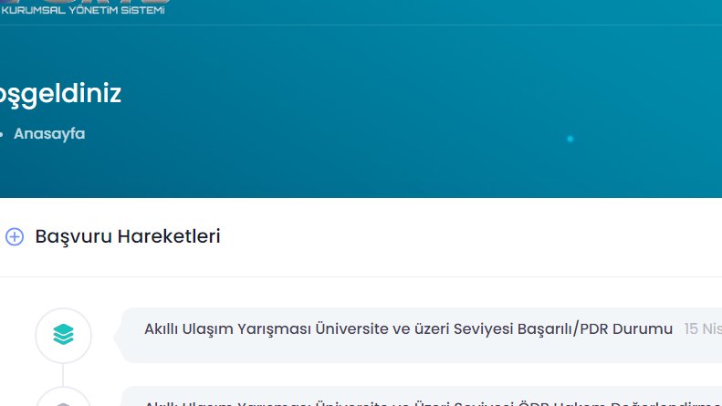 Teknofest'e Akıllı Ulaşım kategorisinde yaptığımız başvuru ile ön değerlendirmeyi geçerek başarılı olduk. Takım arkadaşlarımıza, danışman hocamız <a href="/ZarinaOflaz/">Zarina Oflaz</a>'a ve <a href="/ktokaratay/">KTO Karatay Üniversitesi</a> üniversitemize desteklerinden ötürü teşekkür ediyoruz.
#TEKNOFEST