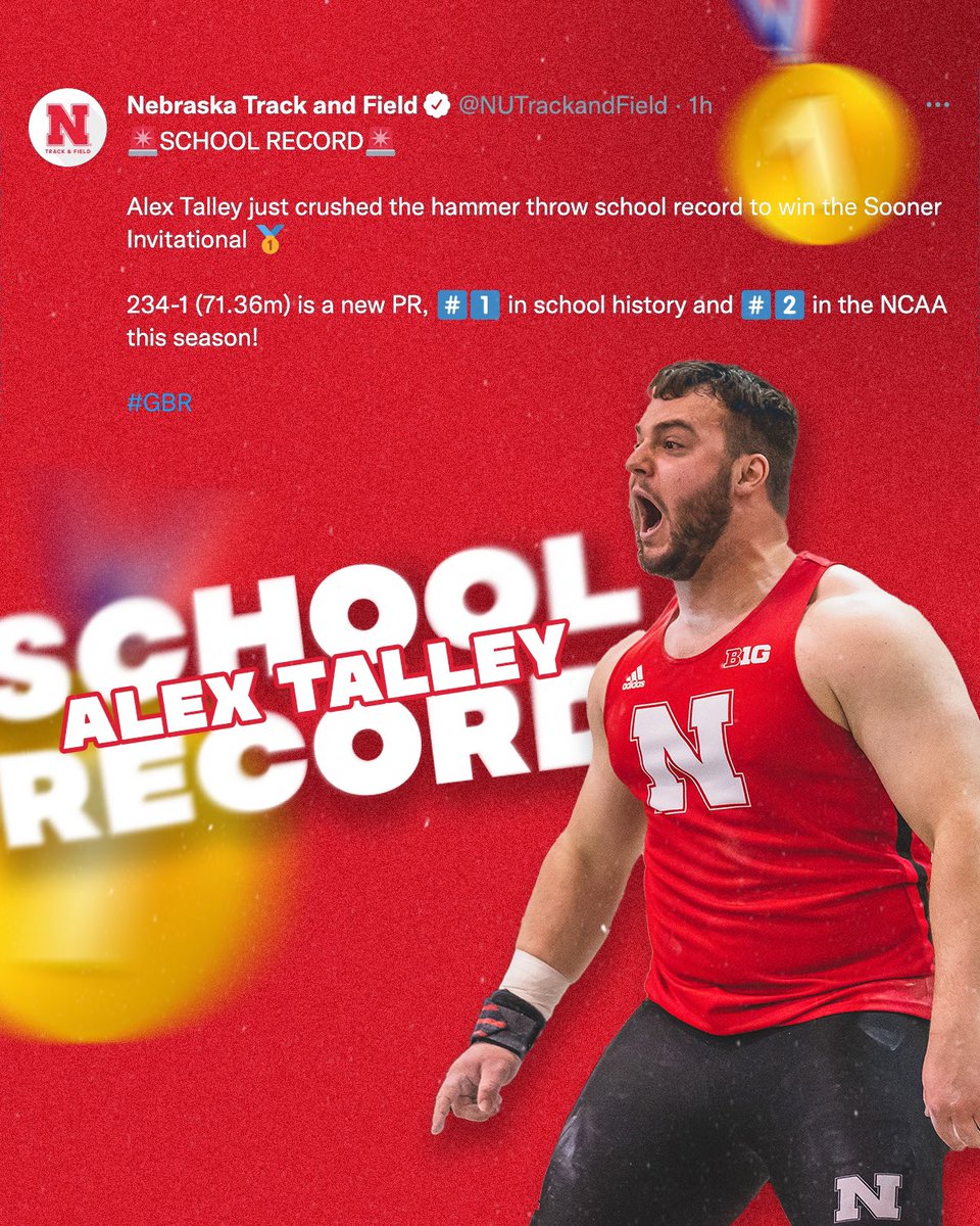 Nebraska Track & Field/Cross Country tweet media