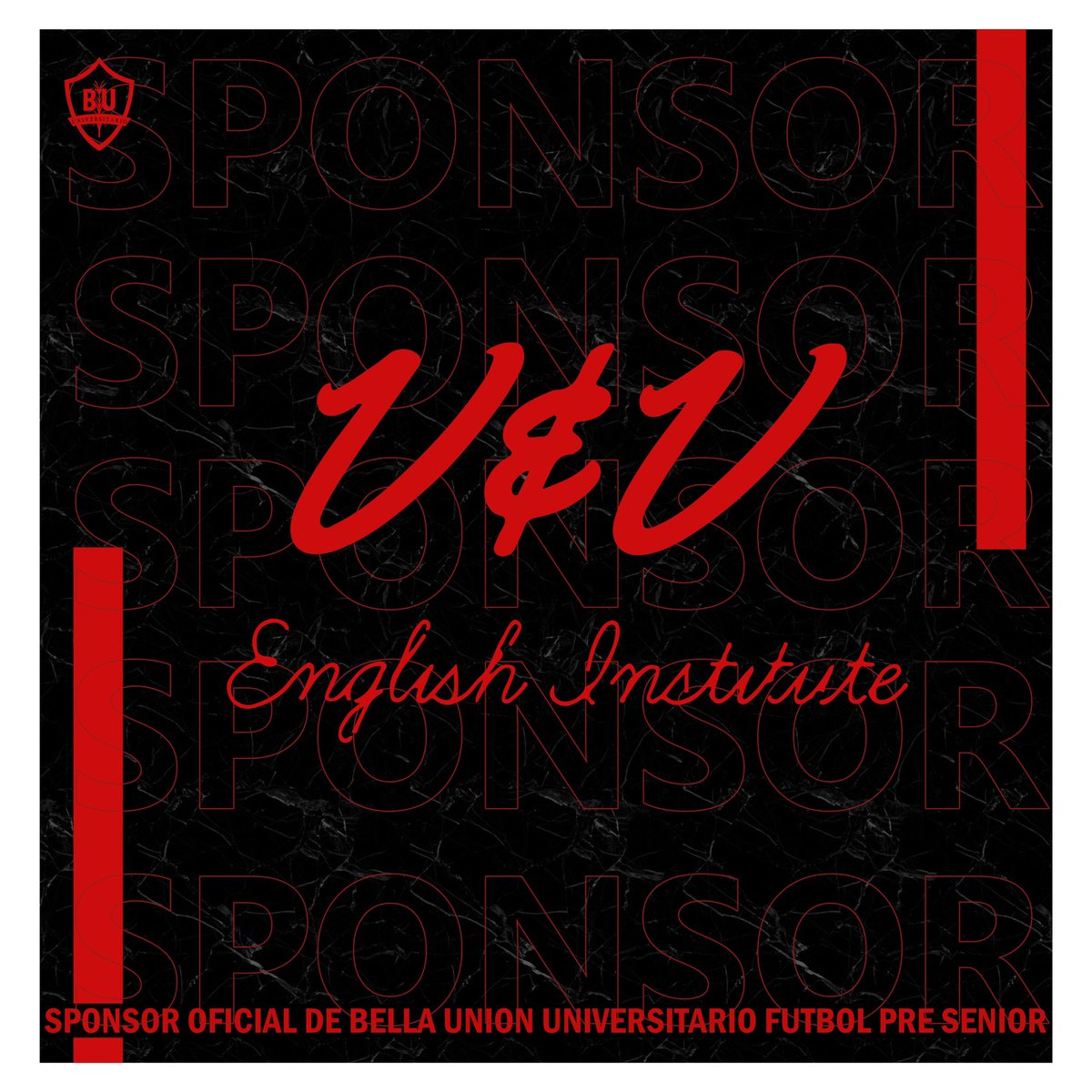 🤝 V&amp;V English Institute / Sponsor Oficial del fútbol PRE SENIOR 2022 
#somospueblo #vamosrojo