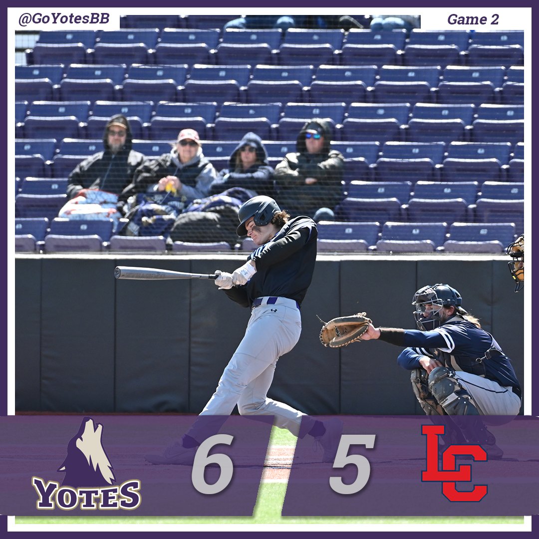 Baseball | YOTES WIN! C of I takes game two from No. 4 Lewis-Clark State behind a 10th inning RBI from Alex McFarland!
