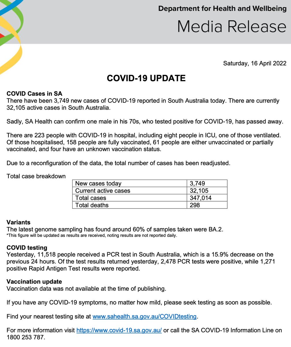 SA Health tweet media