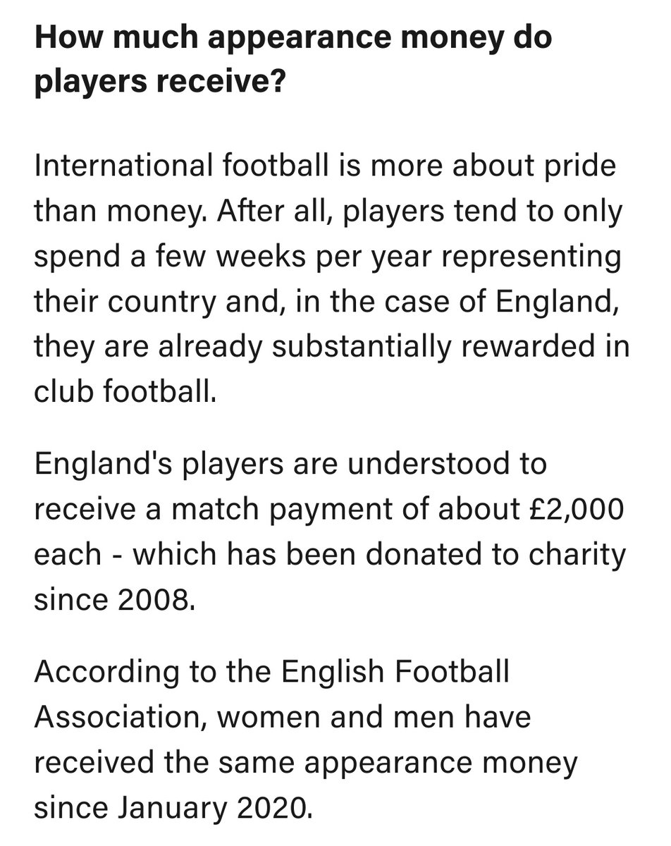 DigSlipby's tweet photo. @SevenHillsBlade @sophielouisecc Yup, players earning a mill a month at their clubs (that try to stop them playing internationals) will be desperate for that appearance fee that goes to charity! https://t.co/Qw5SXD1hLJ